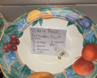 #141	Victoria Beale Forbidden Fruit Dishes - 29 pieces	 $40.00 
