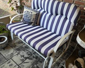 #65	Better Homes and Garden Blue & White Stripe Aluminum Glider - 43" Wide	 $60.00 
