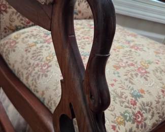 #38	Wood Swan Handle Rocker w/tapestry	 $125.00 
