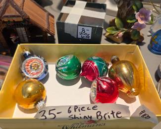 #100	Set of 35 pc Shiny Brite Christmas Ornaments	 $35.00 
