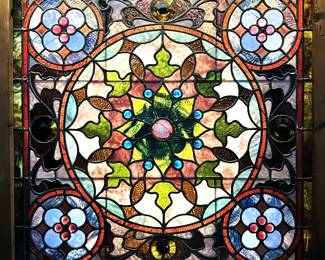 Jeweled and Leaded Victorian Window