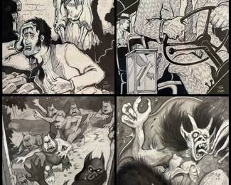 Original Tim Kirk Illustrations for Weird Tales 