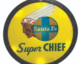 Santa Fe Super Chief Drumhead Tail Sign