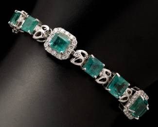 Oscar Friedman 18k Diamonds and Emeralds