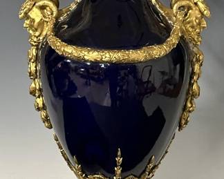 Antique Louis XVI Style Vase with Ormolu Now Lamp