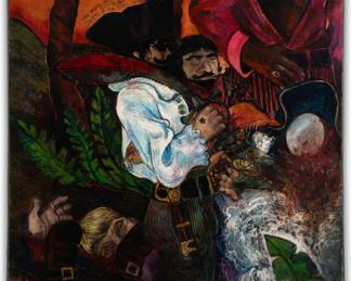 S. Clay Wilson 1941  2021 Rare Early Oil on Canvas