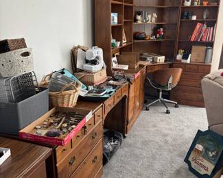 Ethan Allen sectional desk bookcase