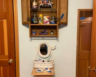 Bathroom shelf, small stand,