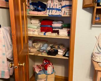 Bathroom towel closet.