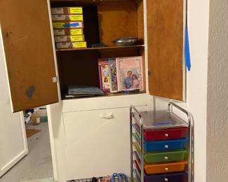 File, pet cage, leashes.