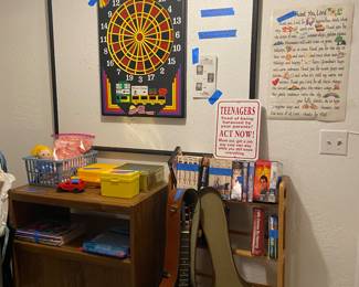 Signs, posters, kids’ art supplies.