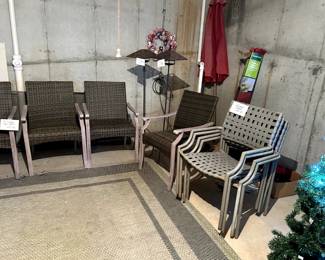 more chairs and umbrella