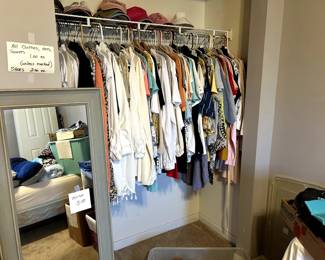 Mirror ladies clothes and hats