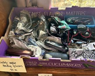 Lots of glasses, safety, readers, sunglasses