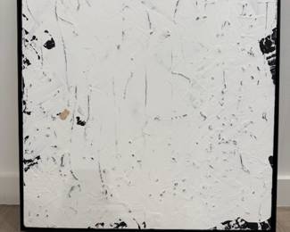 Original art on wood board 25x25 Black Metal Frame $800