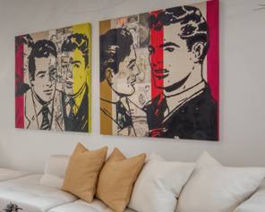 (2) artworks by Greg Miller, signed 1994 48x48 ea.