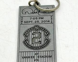 New York Yankees Derek Jeter Final Season game ticket stub keychain