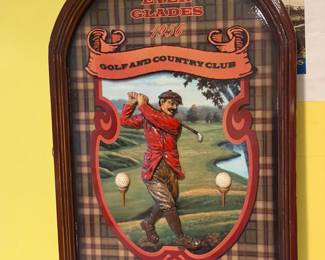 vintage wooden 3D pub sign Golf