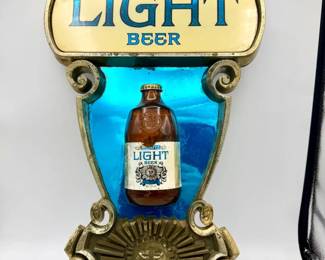 vintage Schlitz Light Beer plastic advertising sign