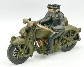 Hubley Cast Iron Harley-Davidson Motorcycle Toy