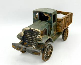 A.C. Williams vintage cast iron Mack stake truck toy