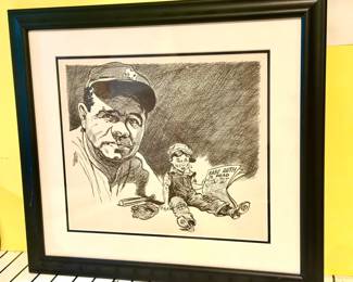 Bob Coyne Babe Ruth Lithograph
