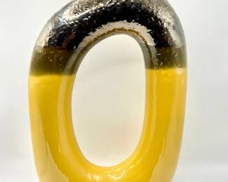 Modern Artsy Ceramic Donut Vase