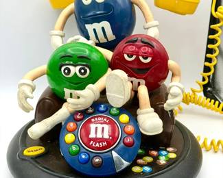 vintage M&M's animated talking landline telephone