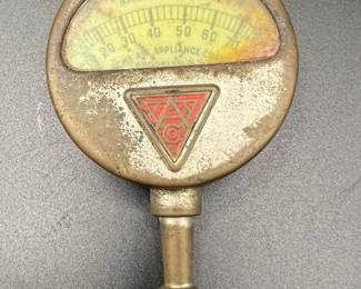 1930s-1950s Acme Air Appliance Company Balloon & Regular Tire Pressure Gauge