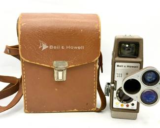 vintage Bell & Howell 333 8mm movie film camera With Case