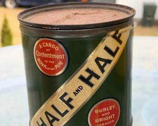 vintage Half and Half Burley and Bright tobacco tin