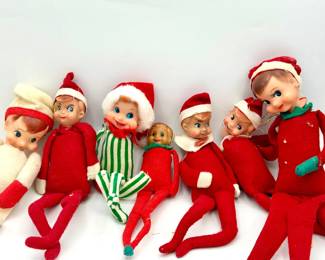 Vintage Christmas Elf Lot
