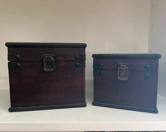 (2) Torn Ranch Wooden Christmas Gift Boxes — 2006