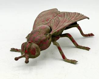 vintage brass fly ashtray