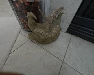 . . . nesting chicken