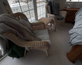 . . . wicker chairs and table