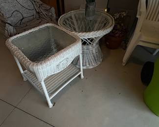 . . . wicker side tables
