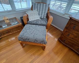 . . . rattan chair and ottoman