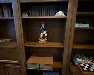 . . . and another with vintage books and sea captain