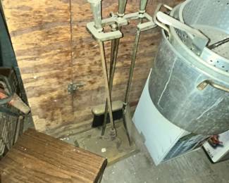 BRASS FIREPLACE TOOLS