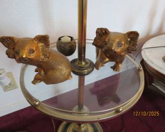 Mid Century Anthony Freeman McFarlin Gold Leaf Ceramic Koala Bears