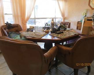 Mid-Century Modern Octagon Table & Bucket Chairs, very good condition