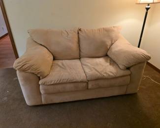 58 KlaussnerFurnishingsTanMicrofiberLoveseat
