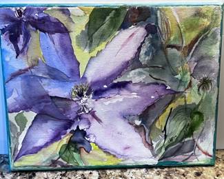 95 ClematisWatercolorByLocalOlympiaArtistJaneKing