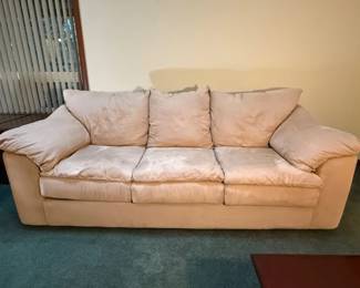 25 BeigeMicrofiberSofa
