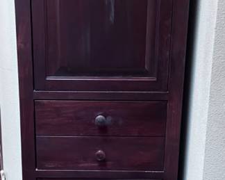 48 MahoganyFinishWoodCabinet
