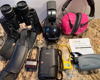 122 BinocsGunLocksNightVisionEarProtectionRangeFinder