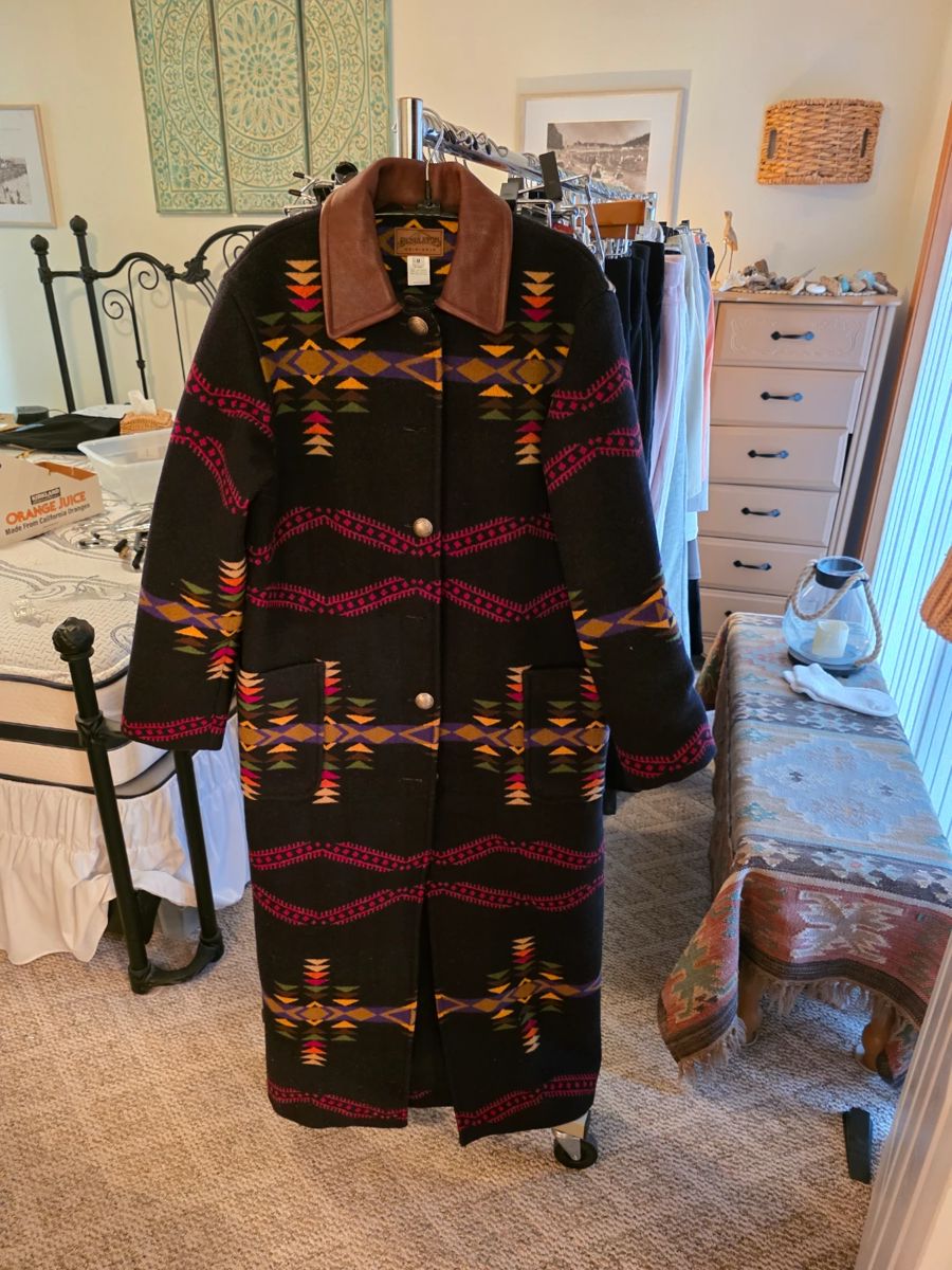 Available now beautiful Pendleton wool coat women's medium size perfect condition $400