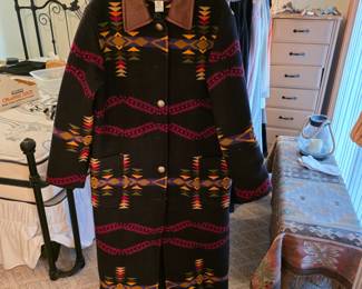 Available now beautiful Pendleton wool coat women's medium size perfect condition $400