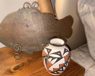 Southwest Signed Pottery, Slate Fish!